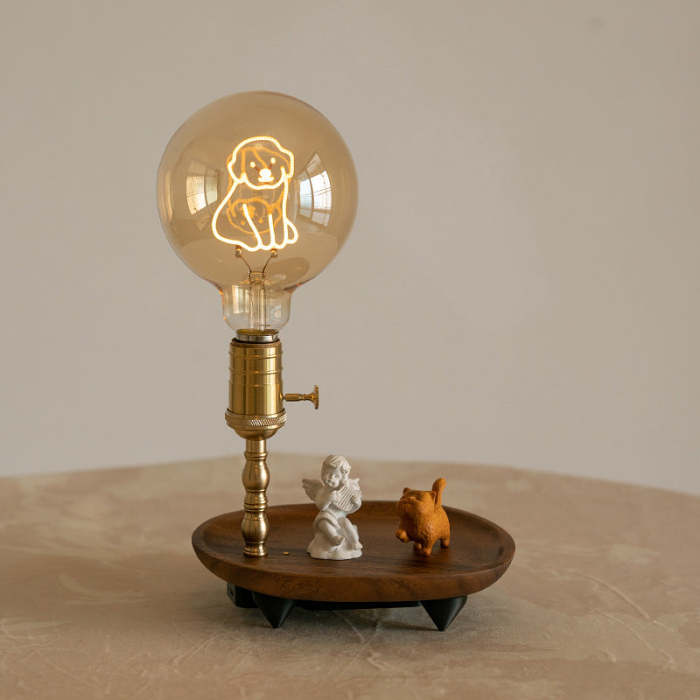 Urban Industrial Pup Lamp