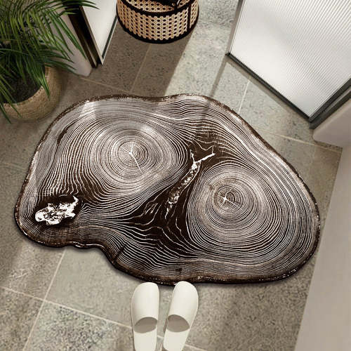 Wood Grain Bath Mat