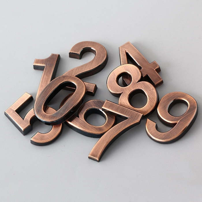 0-9 Modern 3D Hotel Apartment Door Number - Plastic Name Plate