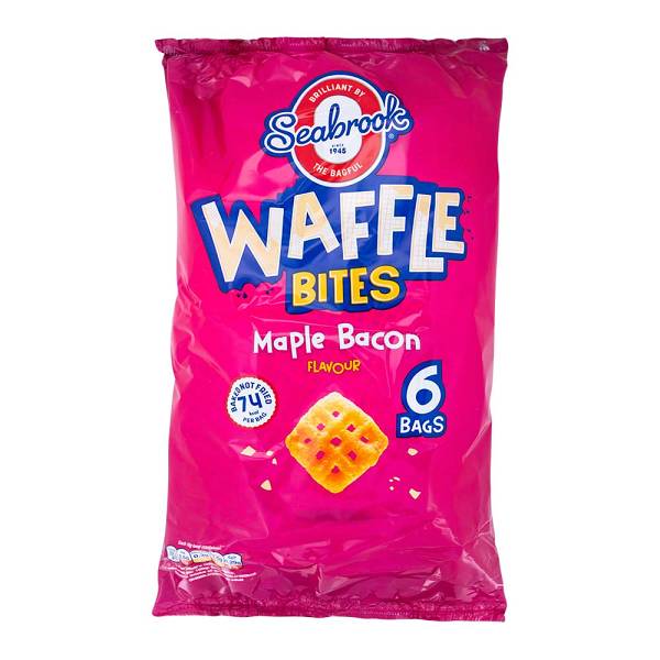 Seabrook Baked Waffle Bites Maple Bacon Flavour 16g x 6 Pack