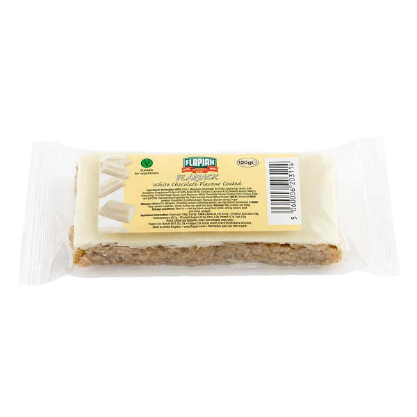Higates White Chocolate Flavour Coated Flapjack 120g