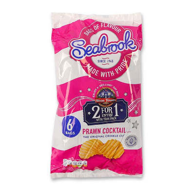 Seabrook Crisps Prawn Cocktail 25g x 6 Pack