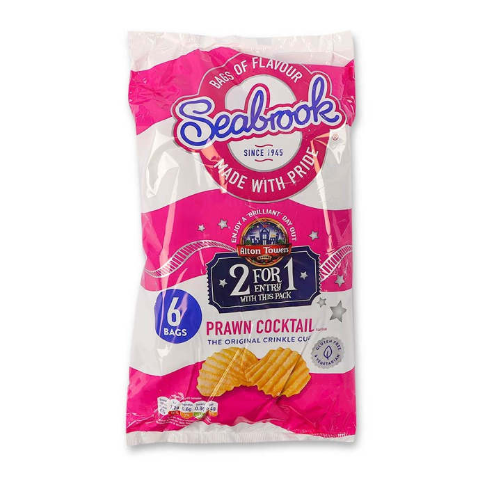 Seabrook Crisps Prawn Cocktail 25g x 6 Pack