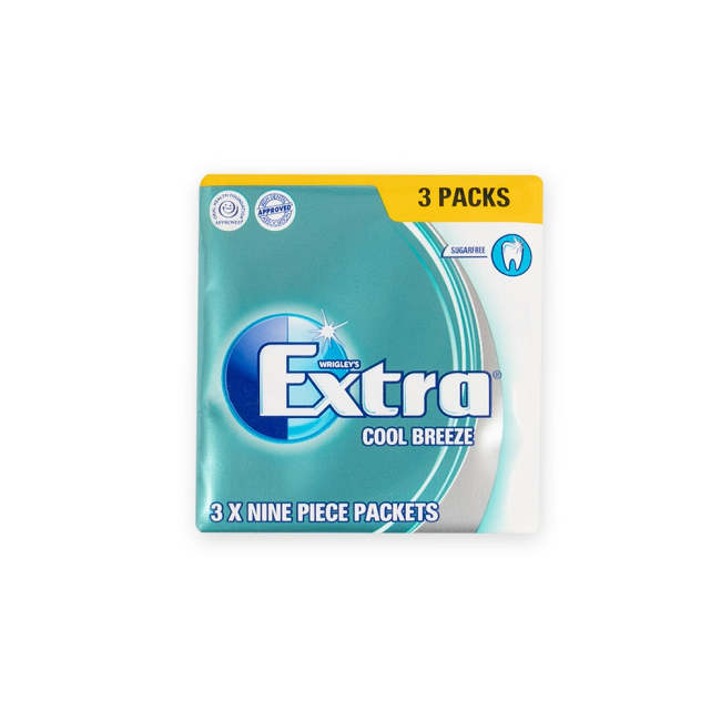 Wrigley's Extra Cool Breeze Gums 12.6g (3 x 9 Piece)