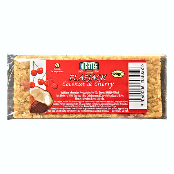 Higates Flapjack Coconut & Cherry 120g