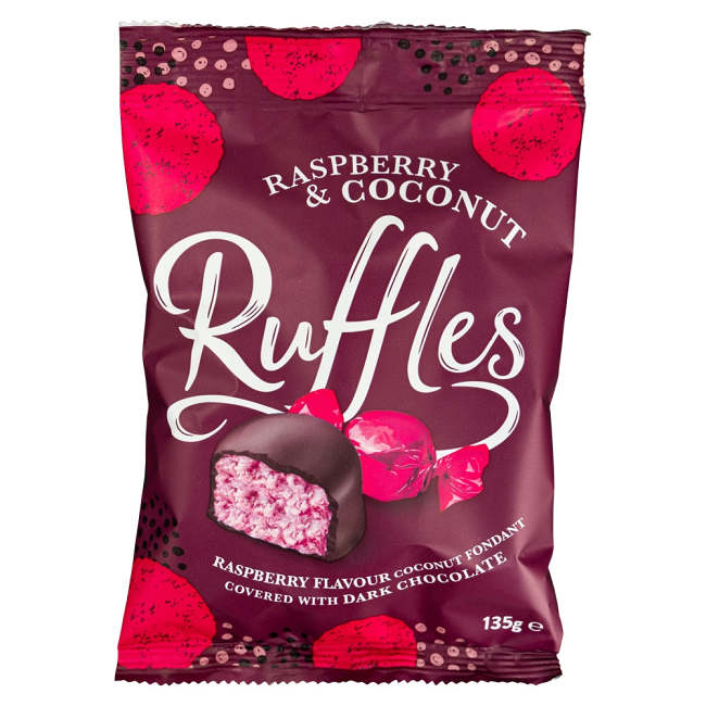 Jamesons Raspberry & Coconut Ruffles 150g