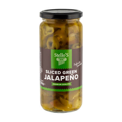 Stello's Pickled Sliced Green Jalapenos 480g