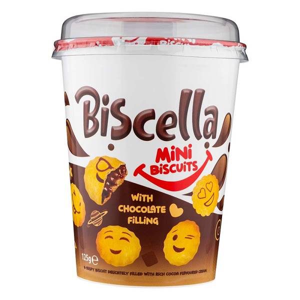 Biscella Mini Biscuits with Chocolate Filling 125g
