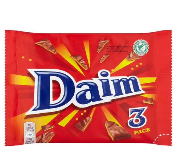 Daim Milk Chocolate Bar 28g x 3 Pack