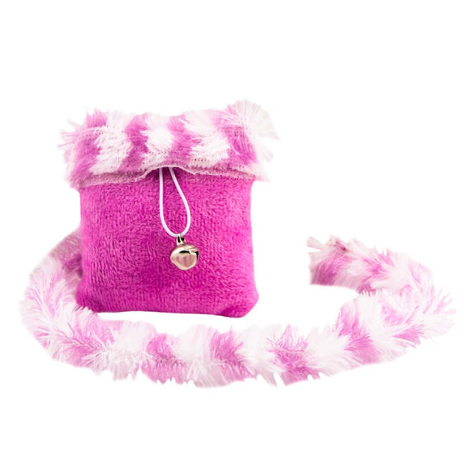 Pink Fluffy Catnip Cat Toy With Tail