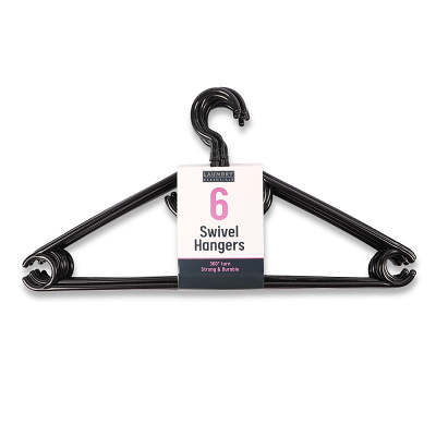 Swivel Hook Coat Hangers 6 Pack