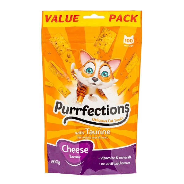 Purrfections Cat Treats with Taurine Cheese 200g