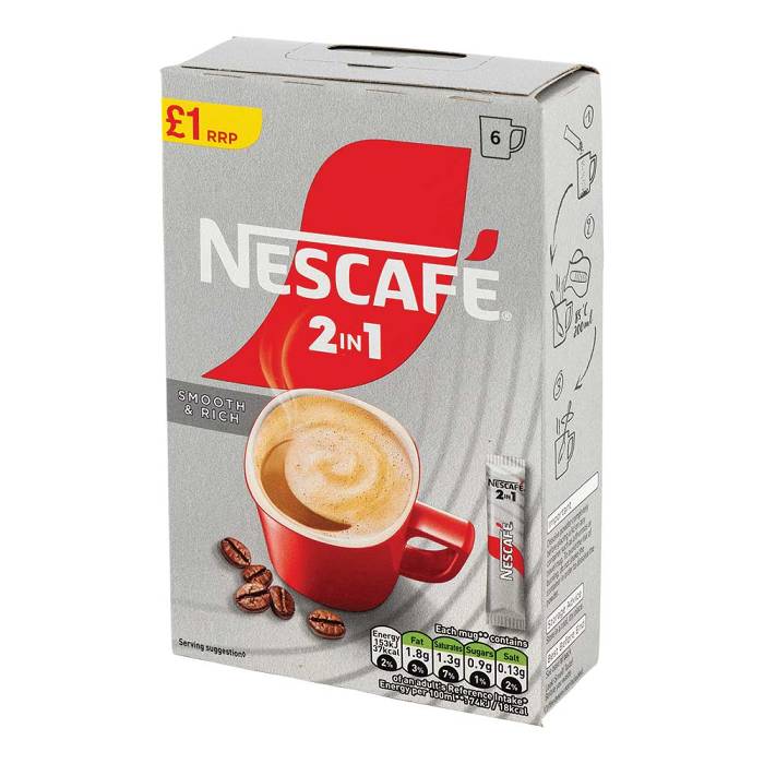 Nescafe 2-in-1 Coffee Sachet 15.8g x 6 Pack