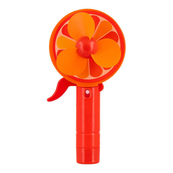 Hand Held Squeeze Mini Orange Fan