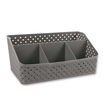 Large Multi Compartment Plastic Organiser Grey