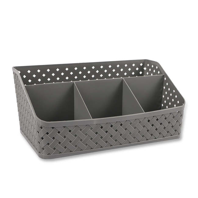 Large Multi Compartment Plastic Organiser Grey