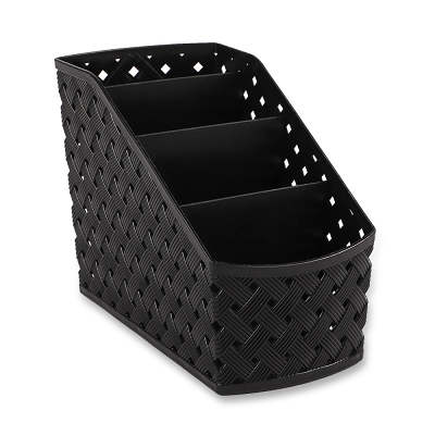 Small Multi Compartment Plastic Organiser Black