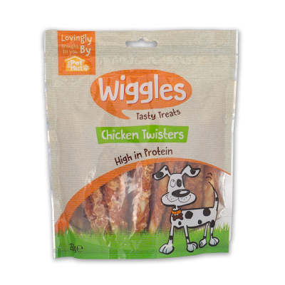 Wiggles Tasty Dog Treats Chicken Twisters 250g
