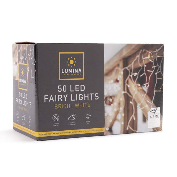 50 Bright White Led Winter Fairy Lights