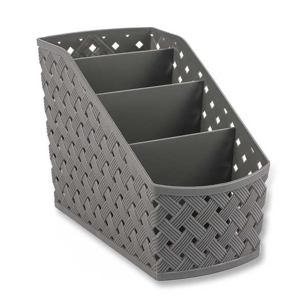 Small Multi Compartment Plastic Organiser Grey