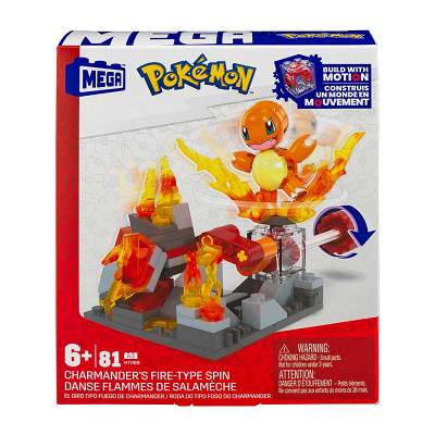 Pokemon Mega Blocks Charmander's Fire-Type Spin