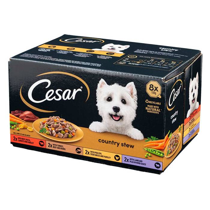 Cesar Country Stew Adult Wet Dog Food 150g x 8 Pack