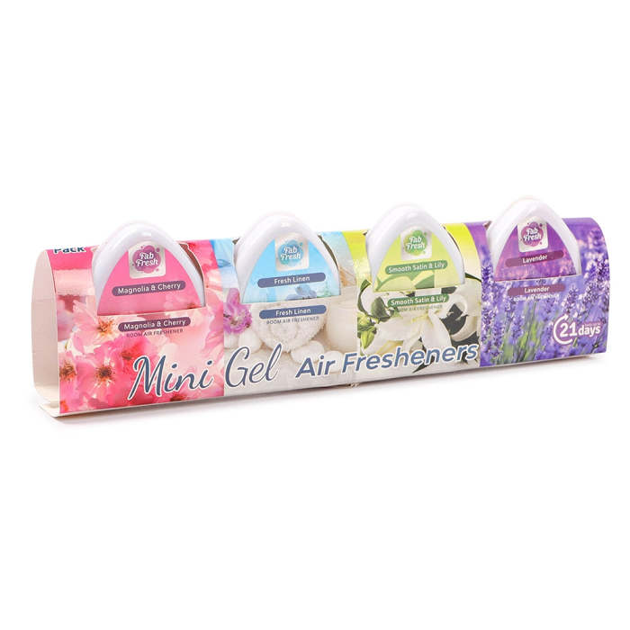 Fab Fresh Mini Gel Air Fresheners 4 Pack