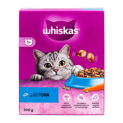 Whiskas 1+ Tuna Adult Dry Cat Food 300g