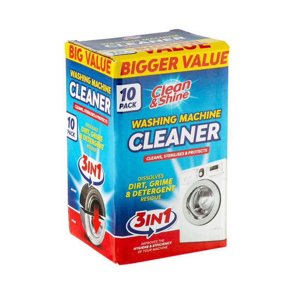 Clean & Shine Washing Machine Cleaner 10 Pack