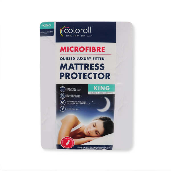 Coloroll Microfibre Quilted Luxury Fitted Mattress Protector