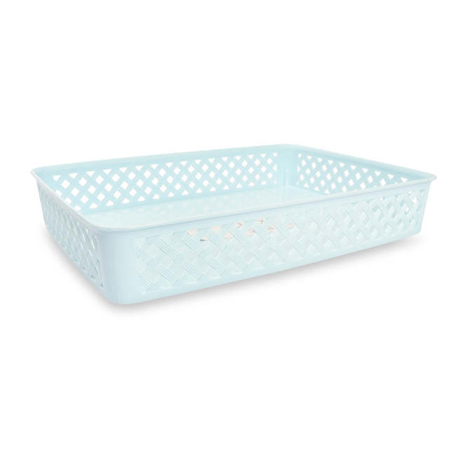Multipurpose Patterned Plastic Organiser Tray Blue