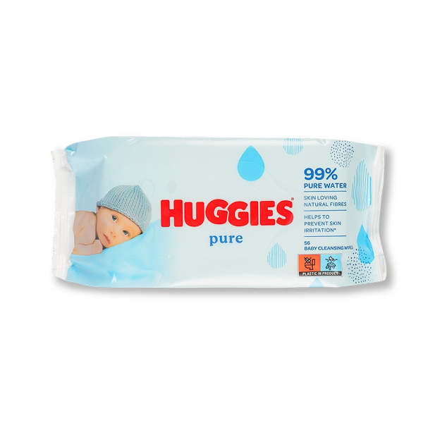 Huggies Pure Baby Wipes 56 Pack