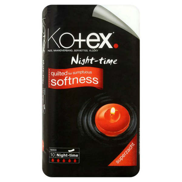 Kotex Maxi Night Time Sanitary Pads 10 Pack