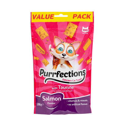 Purrfections Cat Treats with Taurine Salmon 200g