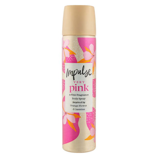Impulse Body Spray Deodorant Very Pink 75ml