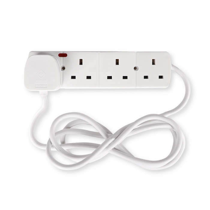 4-Way Surge Protector Extension Lead 2 Metre Cable
