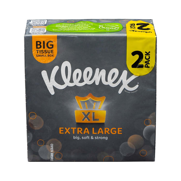 Kleenex XL Extra Large Tissue Cube 2 Pack
