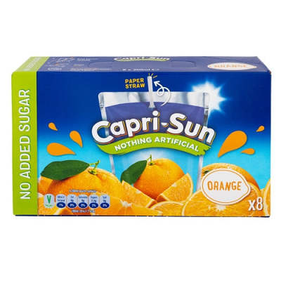 Capri-Sun Orange No Added Sugar 200ml x 8 Pack