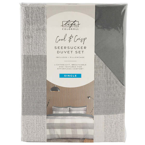 Seersucker Duvet Set Single