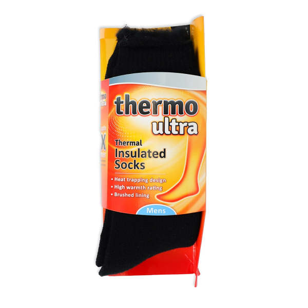 Mens Thermo Ultra Thermal Insulated Socks Black