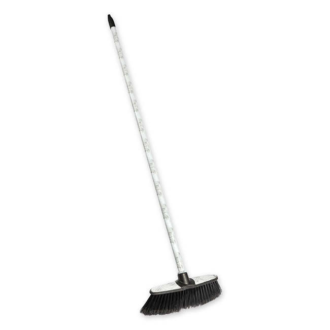 Broom with Marble Print Handle