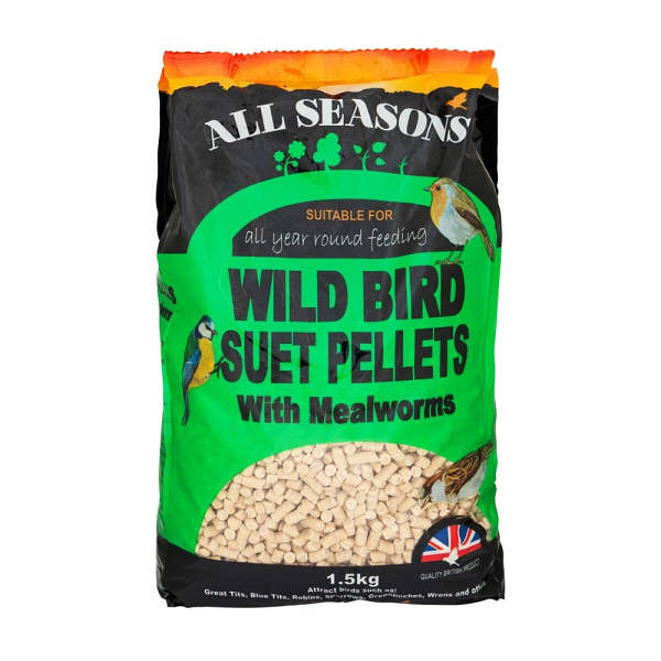 Wild Bird Suet Pellets With Mealworm 1.5 Kg