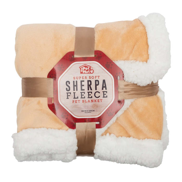 Pet Hut Sherpa Fleece Super Soft Pet Blanket