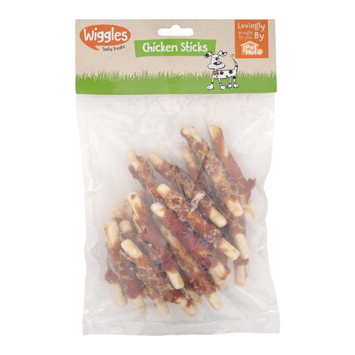 Wiggles Tasty Dog Treats Chicken Sticks 300g
