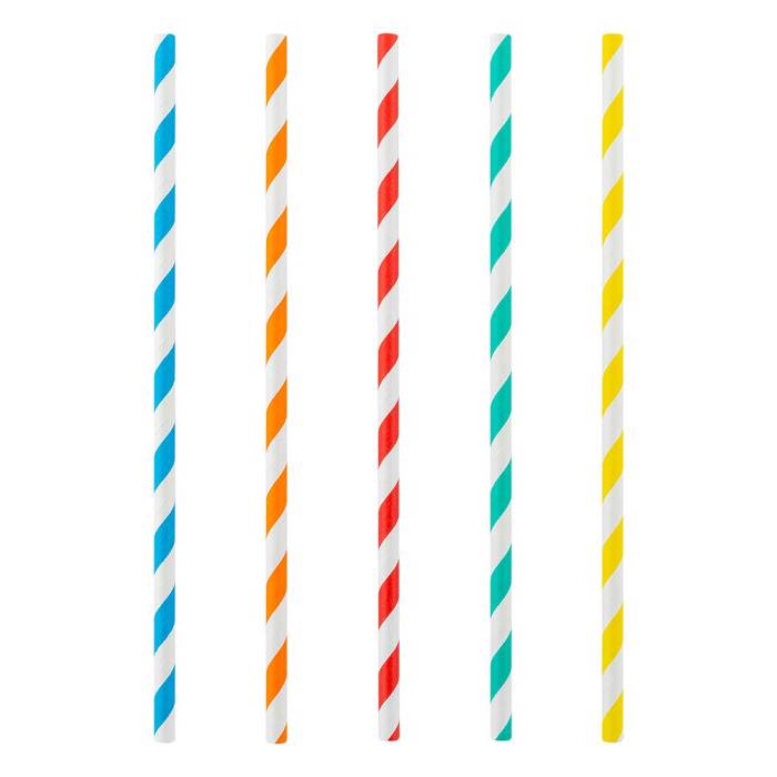 Paper Straws Multicolour 50 Pack