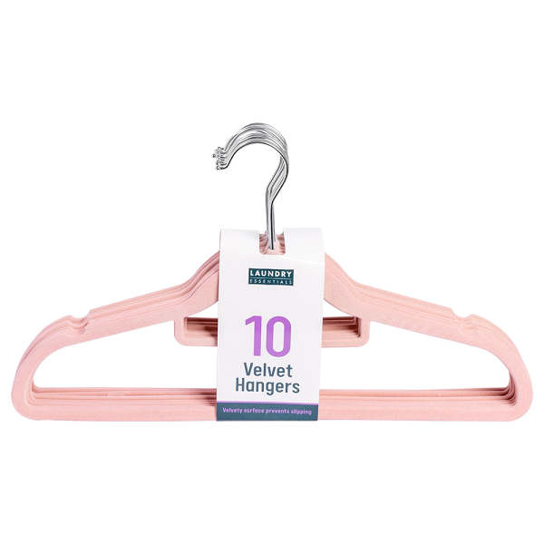 Pink Velvet Coat Hangers 10 Pack