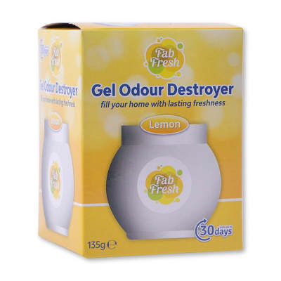 Fab Fresh Gel Odour Destroyer Lemon 135g