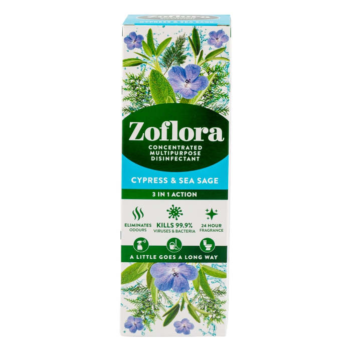 Zoflora Concentrated Multipurpose Disinfectant Cypress & Sea Sage 250ml