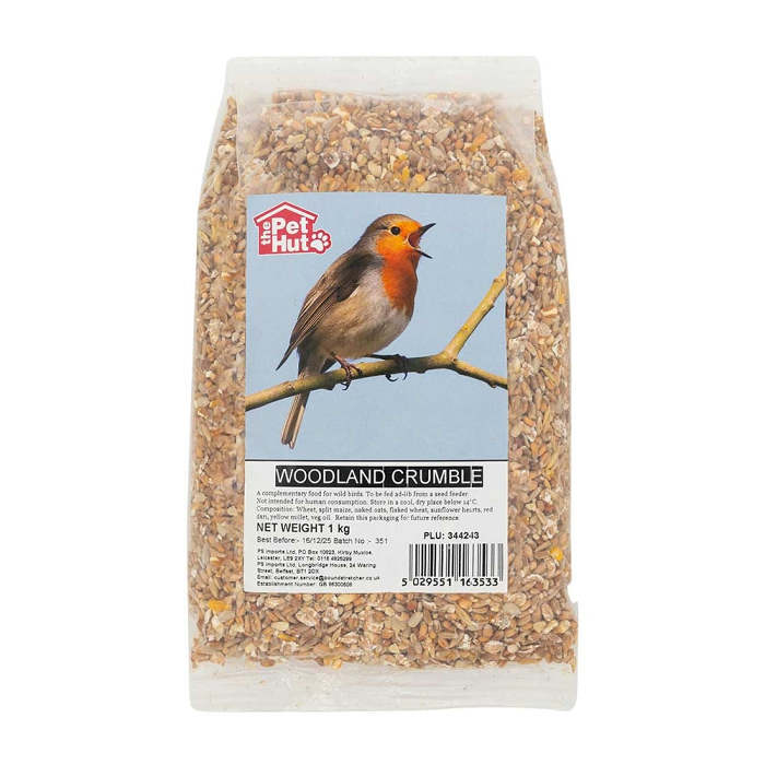Pet Hut Woodland Crumble Wild Bird Feed 1 Kg