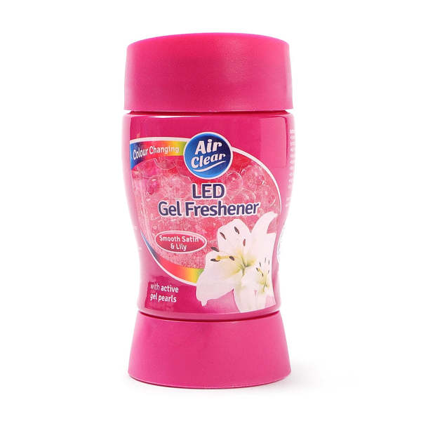 Air Clear Led Gel Freshener Smooth Satin & Lily 168g